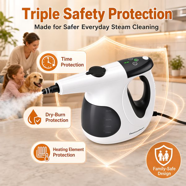 08-handheld-steam-cleaner-built-in-safety-protection-for-home Handheld Steam Cleaner, 3 Sec Heat-Up, Quick Refill