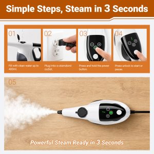 09-easy-use-handheld-steam-cleaner-quick-start-instructions Handheld Steam Cleaner, 3 Sec Heat-Up, Quick Refill