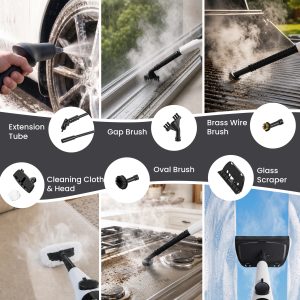 B0GX9QPQLT.PT05 Portable Steamer for Cleaning, 3 Sec Heat-Up, 11 Tools