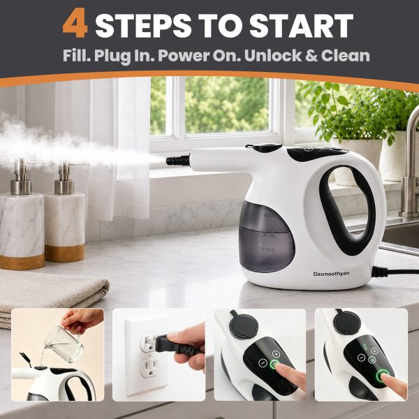 B0GX9QPQLT.PT07 Portable Steamer for Cleaning, 3 Sec Heat-Up, 11 Tools